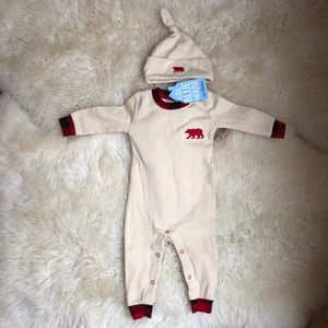 NWT! Hatley Baby Romper and Hat Set, 3-6 months